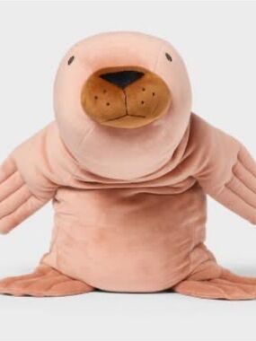 Pillowfort Weighted Brown Seal Stuffed Animal